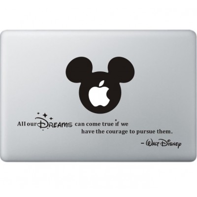 All Your Dreams - Walt Disney MacBook Sticker Zwarte Stickers